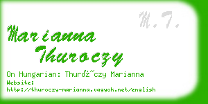 marianna thuroczy business card